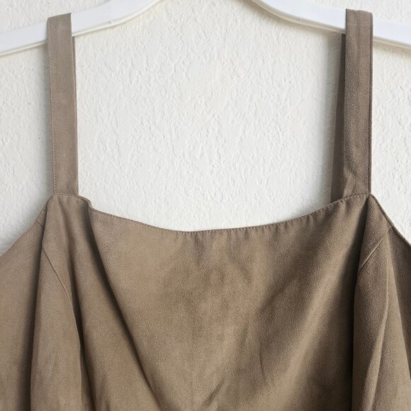 Venezia Western Laser Cut Floral Hem Youth midi Romper Suede Coverall Dress 14 - Picture 3 of 7